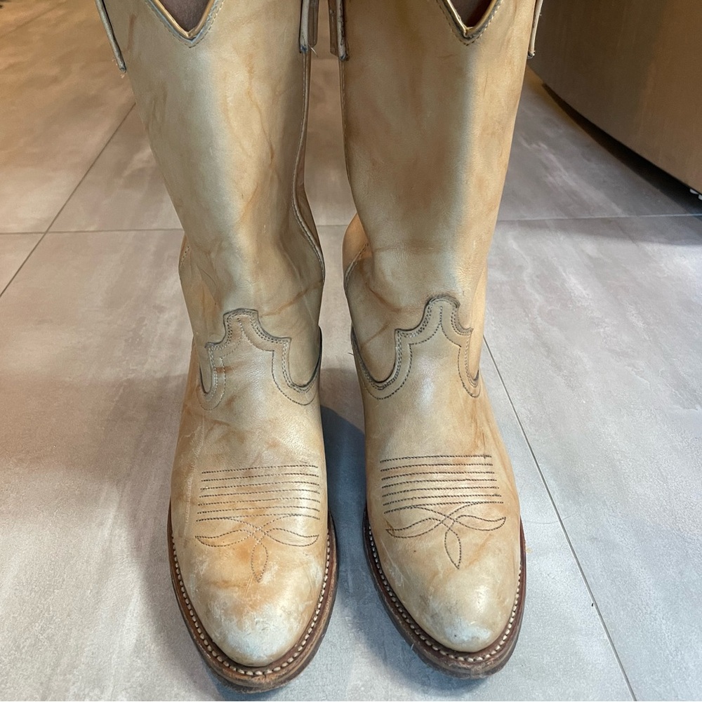 Caramel cowboy boots